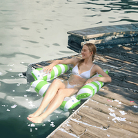 Lit flottant gonflable en PVC durable, hamac aquatique, chaise longue, capacité <100 kg, pour piscine, rivière, taille personnalisée, usage de loisirs
