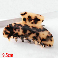 Griffe de tortue grande épingle à cheveux en marbre en plastique Simple grandes pinces à cheveux pinces à griffes en acétate acrylique