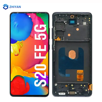 Écran OLED d'usine, prix de gros pour Samsung Galaxy S20 FE avec cadre, pièces de réparation, panneau d'affichage mobile avec garantie d'un an