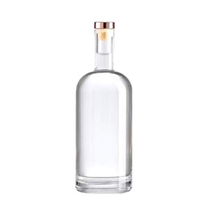 750ml chiều cao chất lượng thủy tinh chai rượu Vodka Whisky rum chai thủy tinh với nút chai - Product Image 2