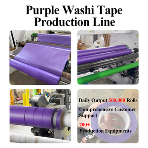 Ruban adhésif de masquage en papier washi violet pour peinture intérieure et extérieure, faible adhérence, sans résidu, surfaces délicates, bricolage sans résidu - Product Image 3