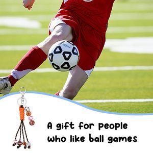 Sports Series Hand Woven Rope Rugby <b>Baseball</b> Football Charm Keychain Bag Accessories - Product Image 2