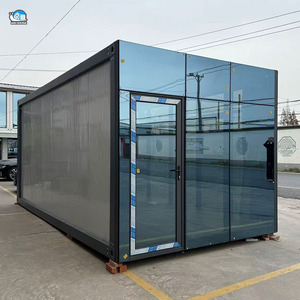 Casa Contenedor Prefabricada Móvil de Lujo de 20 pies, Personalizada de Fábrica Moderna, con Tres Paredes de Vidrio Panorámicas - Product Image 1