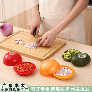 Contenedor redondo para almacenamiento de verduras, caja de almacenamiento de alimentos con tapa abatible para mantener frescos los aguacates, cebollas y tomates - Product Image 4