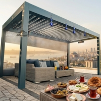 Pergola motorisée à toit rétractable en aluminium durable et écologique Airfun - Autoportante, moderne, résistante aux intempéries pour l'extérieur
