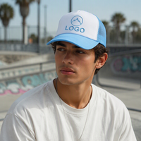 Gorra Trucker de Espuma Personalizada con Sublimación, Impresión 3D, Diseño de 5 Paneles, Parche Aplicado, Deportiva, Transpirable para Exteriores