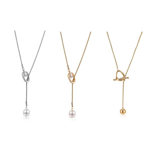 สร้อยคอเสื้อสเวตเตอร์ Dinle Pearl แบบยาว ดีไซน์มุกทรงไม่สม่ำเสมอ สำหรับใส่ลำลอง - Product Image 4