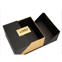 Boîte cadeau rigide en carton kraft de luxe, pliable, magnétique, avec logo personnalisé imprimé, pour bijoux