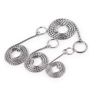 उच्च गुणवत्ता वाले स्टेनलेस स्टील सांप प्रिंट कुत्ते कॉलर पट्टा गर्म बिक्री ब्रेक चोक चेन - Product Image 2