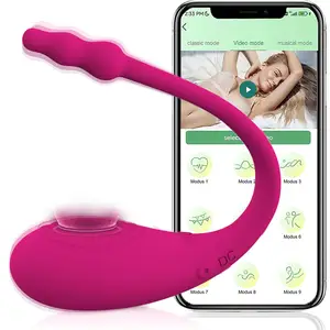 APP mainan seks Remote Control pasangan Vibrator silikon klitoris Vibrator dapat dipakai celana dalam Vibrador gadis mainan seks dewasa untuk wanita