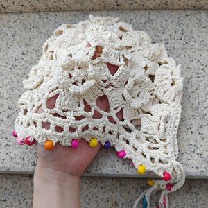 Vintage évidé gland pull chapeau tressé chapeau femmes bohême coloré perlé pendentif <span class=keywords><strong>crochet</strong></span> chapeau - Product Image 6