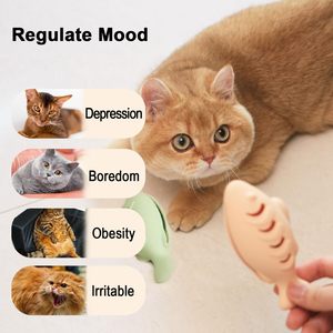 Nuovi Arrivi: Giocattolo in Silicone a Forma di Pesce per Gatti e Cani, Snack per Animali Domestici, Giocattoli alla Menta, Bastoncino in Gomma <span class=keywords><strong>Happy</strong></span> Bite per Gatti - Product Image 5