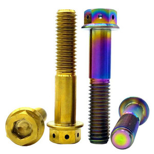 Vis en titane bleu brûlé boulons à tête cylindrique de Modification de <span class=keywords><strong>voiture</strong></span> électrique de moto hexagonale - Product Image 5
