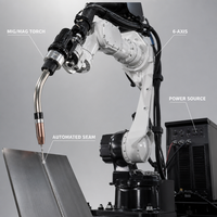 Lengan Robot Las Otomatis MZD 2kW 2000mm 6 Axis Servo Elektrik untuk Jalur Pengelasan MIG