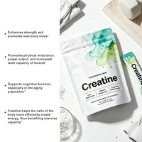 Créatine monohydrate en poudre pour la nutrition sportive, compléments d'entraînement, ingrédient micronisé avec étiquette privée