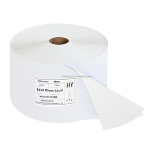 Rouleau Jumbo de papier semi-brillant 80 g/m² pour étiquettes thermiques, matériau d'étiquettes autocollantes, rouleau Jumbo de papier semi-brillant 1530 mm pour étiquettes - Product Image 1