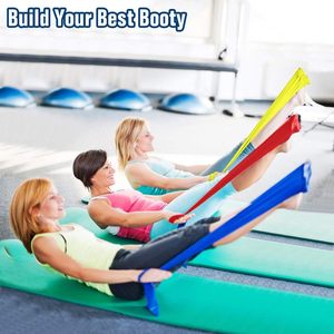 Ensemble de bandes d'exercice de résistance HAIBEI - Bandes d'entraînement de physiothérapie pour la <span class=keywords><strong>musculation</strong></span>, le Pilates, le yoga, le <span class=keywords><strong>haut</strong></span> <span class=keywords><strong>du</strong></span> <span class=keywords><strong>corps</strong></span>, les épaules - Product Image 4