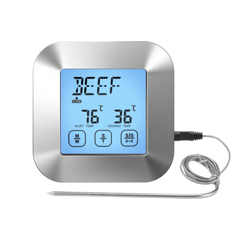 Thermomètre de cuisine à écran tactile, thermomètre numérique pour aliments et viande