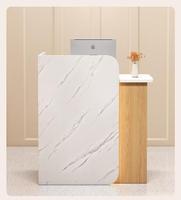 Comptoir de réception moderne et durable en bois pour salon de beauté, bureau, petit salon de manucure, pour utilisation dans les centres commerciaux et les hôtels