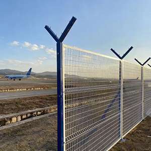Clôture de sécurité pour aéroport en treillis soudé en acier galvanisé <span class=keywords><strong>BTO</strong></span> 22, étanche, pour prison, prix usine - Product Image 1