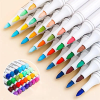 Nouvelle couleur bon marché 9 24 36 48 72 marqueur acrylique liquide ou noyau de coton à pointe souple multicolore