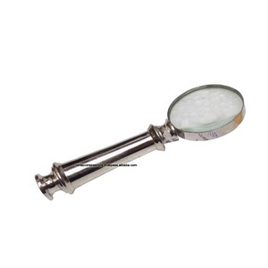 Loupe Loupe De Poche Avec Poignée En Acier Pour Magazine Carte Documents Étiquettes Lecture Livres - Product Image 1