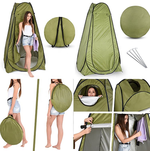 Abri <span class=keywords><strong>de</strong></span> plage léger à <span class=keywords><strong>double</strong></span> couche, automatique et pop-up, pour la confidentialité et la protection solaire, idéal pour se changer, les toilettes et la douche en extérieur - Product Image 5