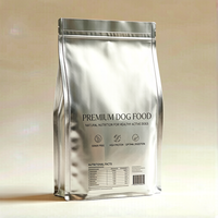 Emballage alimentaire pour animaux personnalisé avec valve et fermeture éclair, pochette à fond plat pour nourriture pour chiens, chats et animaux de compagnie, sac de 1 kg, 5 kg