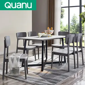 Kunray — ensemble de table à manger en marbre, série QUAN, haut en marbre, pour salon, 802702