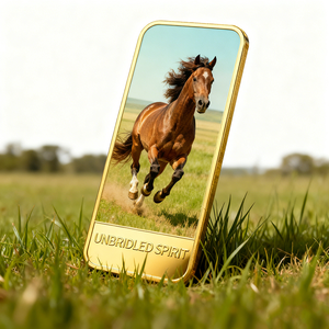 Lingote Coleccionable Premium con Diseño de Caballo Galopante, Chapado en Oro, Impreso, Personalizable con <span class=keywords><strong>Texto</strong></span>, Venta al por Mayor, Pedidos al por Mayor - Product Image 2