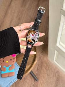 Correa de Cuero Elástica de Terciopelo con Diseño de Lunares en Forma de Corazón para Reloj IWatch 11.ª Generación 10/9876 Ultra, Estilo Otoño-Invierno - Product Image 5