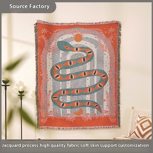 Couverture de Camping en plein air de serpent transfrontalier jeter motif géométrique étoile <span class=keywords><strong>peinture</strong></span> suspendue pour <span class=keywords><strong>Amazon</strong></span> cadeau couverture taille personnalisée - Product Image 2