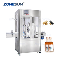 Zonesun Automatische Lineaire Glas Wijn Plastic Fles T Kurk Fles Cap Persmachine Jar Whisky Capper Corking Capping Machine