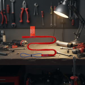 สายคล้องเครื่องมือ Knipex สีแดง 120 ซม. สำหรับเครื่องมือเท่านั้น ไม่ใช่สำหรับใช้งานโดยมนุษย์ ผลิตในอิตาลี - Product Image 1