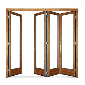 Doble acristalamiento de aluminio <span class=keywords><strong>Patio</strong></span> Exterior Bifold puerta corredera puertas de cristal de aluminio - Product Image 1