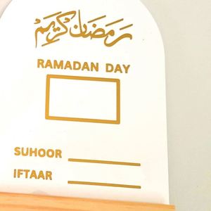 Days Till to Ramadan Suhoor & Iftaar Time Tracker Home Decoration Acrylic Countdown Calendar Table Sign - Product Image 2