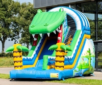WINSUN Toboggan gonflable personnalisé en forme de crocodile, location commerciale, équipement d'extérieur