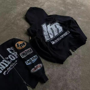 विंटेज पुरुषों की हुडी और प्रीमियम हुडी यूनिसेक्स के साथ परेशान भारी वजन धोया जाता है - Product Image 4