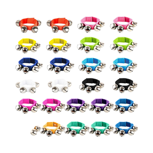 Venta al por mayor multicolor ajustable <span class=keywords><strong>mano</strong></span> campanas pulsera campanas <span class=keywords><strong>de</strong></span> muñeca pulseras <span class=keywords><strong>de</strong></span> tobillo con campanas <span class=keywords><strong>instrumento</strong></span> <span class=keywords><strong>Musical</strong></span> - Product Image 2