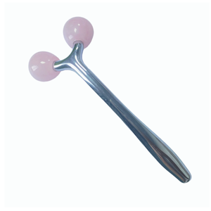 Rouleau de massage facial 3D en quartz rose en forme de Y, petite taille, personnalisable, pour le soin de la peau et le remodelage du visage – Prix de gros - Product Image 1