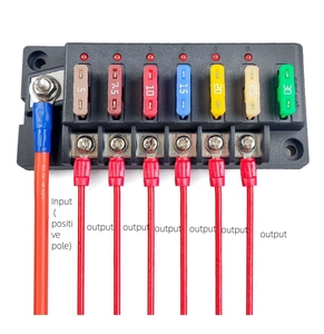 บล็อกฟิวส์ ATO 6 ทางพร้อมไฟ LED - 1 อินพุต 6 เอาต์พุตสำหรับการดัดแปลงรถยนต์/รถบ้าน ทองแดง 150A 80VDC - Product Image 5