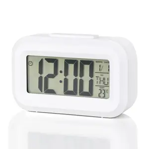 Jam elektronik pintar desktop multi-fungsi, dengan kalender suhu bercahaya timer dapur