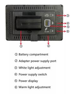 Hot N-520PRO 37W 3000-5500K Ensemble de studio LED rechargeable, boîte à lumière douce pour studio photo, équipement d'éclairage pour studio de télévision - Product Image 6