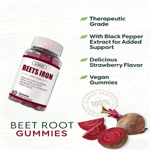 Suplementos <span class=keywords><strong>de</strong></span> Marca Privada, Gomitas Veganas <span class=keywords><strong>de</strong></span> Remolacha con <span class=keywords><strong>Hierro</strong></span>, Multivitamínico con Vitamina C y B12 para Energía, Salud y Circulación - Product Image 3