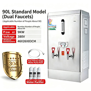 Chauffe-eau électrique mural en acier inoxydable 30L 3KW 220V, machine à eau bouillante commerciale à robinet unique - Product Image 3
