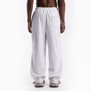<span class=keywords><strong>Pantaloni</strong></span> in Felpa di Cotone French Terry 400 Gsm, Lavaggio Acido, Stile Streetwear, <span class=keywords><strong>Pantaloni</strong></span> Larghi a Zampa, <span class=keywords><strong>Tuta</strong></span> Sportiva Effetto <span class=keywords><strong>Stone</strong></span> Wash, Casual - Product Image 3