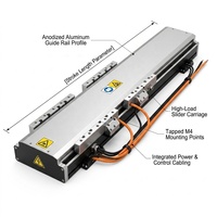 Module de moteur linéaire à entraînement direct, moteur à bobine mobile, actionneur sur rail de guidage de précision, capacité de charge de 50 kg pour équipement d'automatisation QG