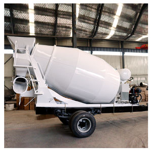 Trailer <span class=keywords><strong>Mixer</strong></span> Beton 3 Kubik, Mesin Diesel, Tangki Pencampur Semen Semi Trailer - Product Image 3