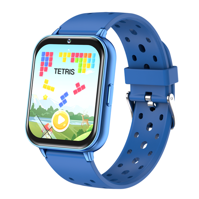 AI Kids Smart Watch Square IPS Waterproof Heart Rate Health Monitor 1.83 Inch Puzzle Game Music Activity Tracker AI Voice Call