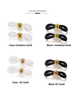 Boucle de lunettes en silicone, anneau en caoutchouc antidérapant, cordon pour lunettes de soleil, accessoires de bricolage, chaîne de lunettes, connexion à boule en laiton - Product Image 6